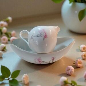 Fine China Royal Court , Carnation, Japan, Cream and Gravy Boat set, Vintage